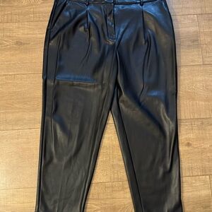 Women's Black Faux Leather Pants
